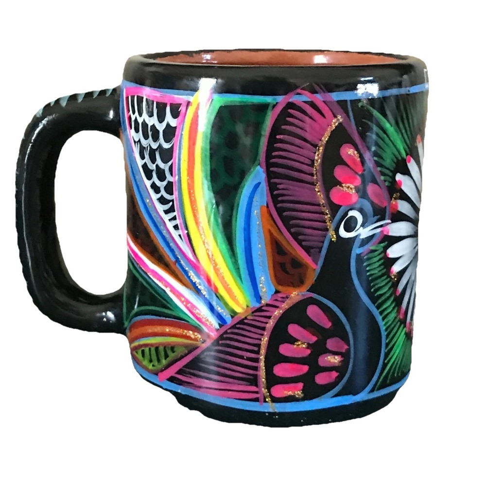 Cancun - Hand Painted Clay Glazed Coffee Mug
